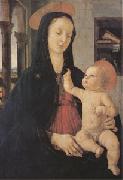Domenico Ghirlandaio The Virgin and Child (mk05) oil on canvas